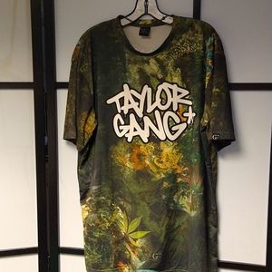 Taylor gang jersey knit weed shirt sz L